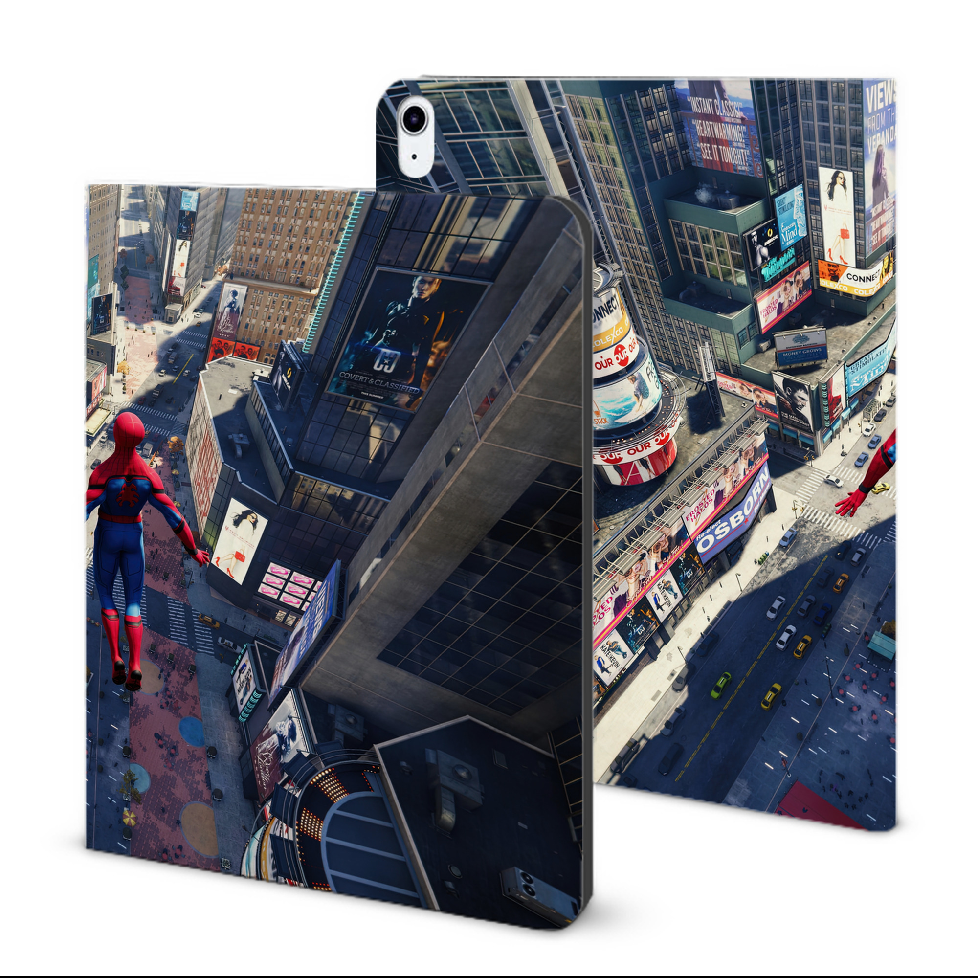 （画像用） Spider Man スパイダーマン IPad ケース ブック型 PUレザー TPU 耐衝撃 軽量 薄型 ペン収納なし 全面保護 IPad 各モデル対応